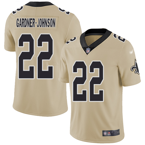 Men New Orleans Saints Limited Gold Chauncey Gardner Johnson Jersey NFL Football #22 Inverted Legend Jersey->new orleans saints->NFL Jersey